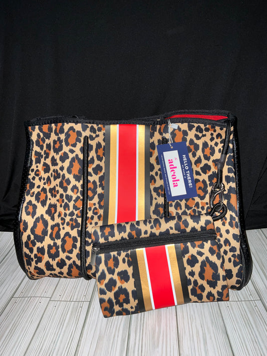 Adeola Leopard Print Neoprene Tote